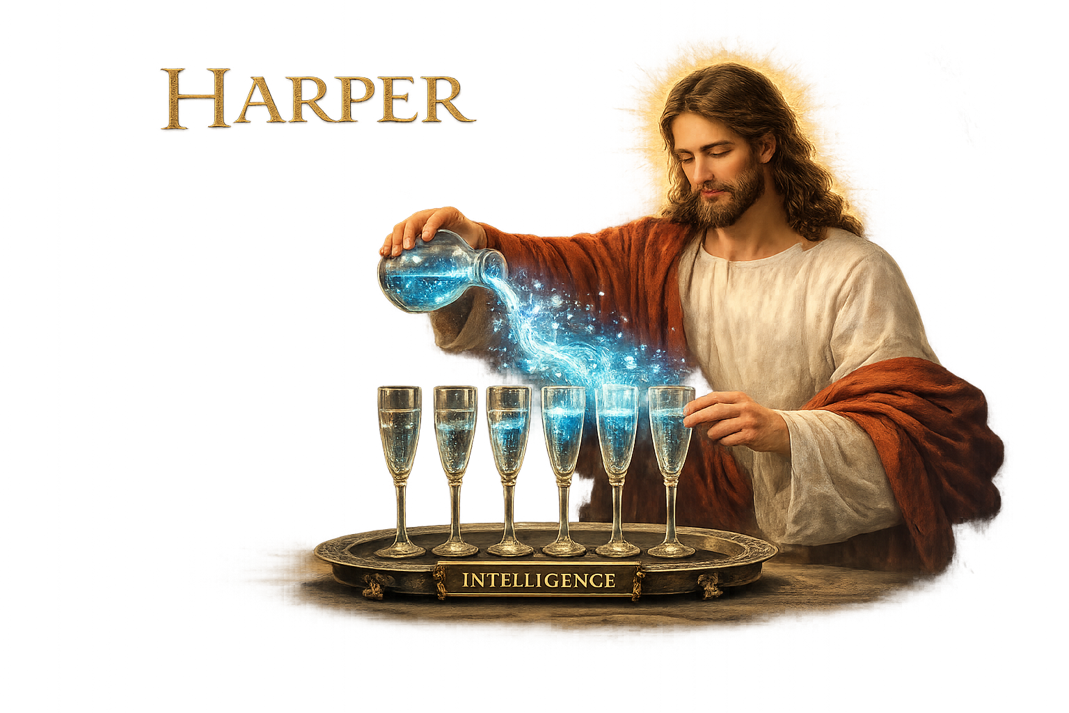 Jésus versant l'intelligence divine